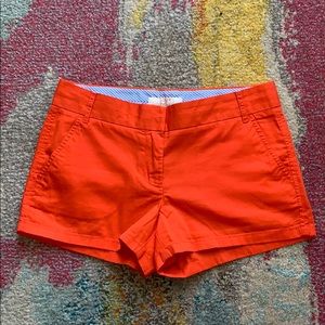 J. Crew orange chino shorts